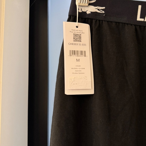 Lacoste Shorts Men’s Lounge Sleep Black Size M NWT - Picture 2 of 3